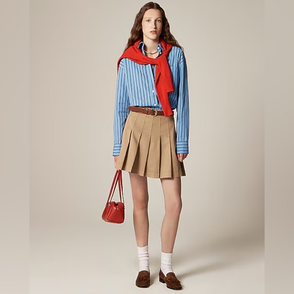 J. Crew Dresses & Skirts - NWT J. Crew Women’s Size 8 Pleated Mini Skirt in Chino  ($168 Retail)